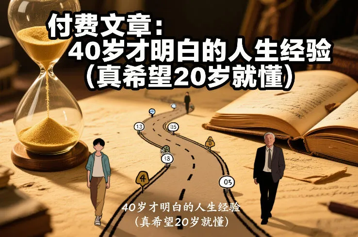 付费文章：40岁才明白的人生经验(真希望20岁就懂)