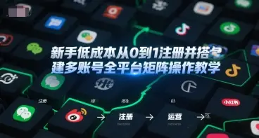 新手低成本从0到1注册并搭建多账号全平台矩阵操作教学,手机号-邮箱-IP-工具 新手低成本从0到1注册并搭建多账号全平台矩阵操作教学,手机号-邮箱-IP-工具