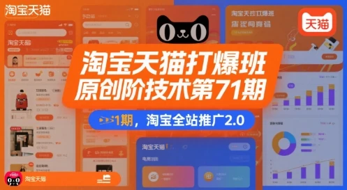 【精】淘宝天猫打爆班原创高阶技术第71期，淘宝全站推广2.0