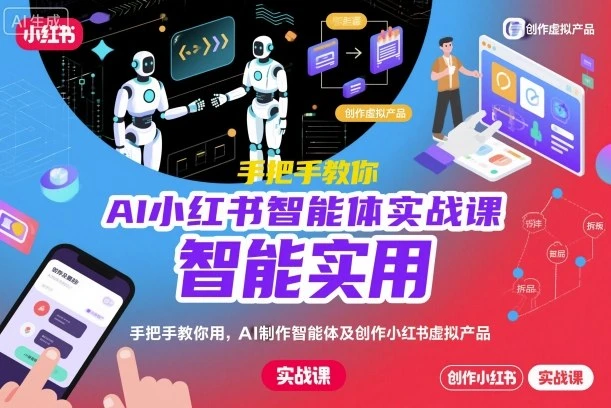 【精】AI小红书智能体实战课,手把手教你用AI制作智能体及创作小红书虚拟产品,提效+内容商业化 【精】AI小红书智能体实战课,手把手教你用AI制作智能体及创作小红书虚拟产品,提效+内容商业化