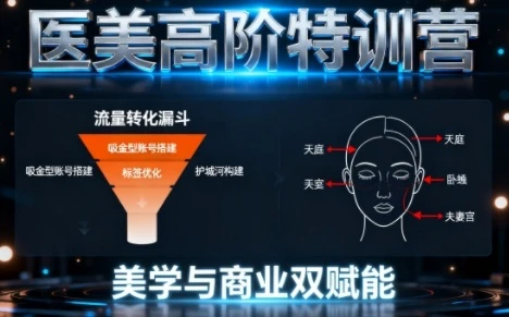 【精】0-1000W医美高阶特训营课程，美学与商业双赋能