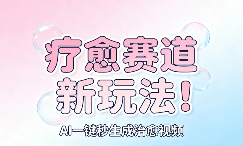 AI+疗愈+一键生成!一分钟一条素材,每天想要多少素材就多少素材!做账号就像呼吸一样简单! AI+疗愈+一键生成!一分钟一条素材,每天想要多少素材就多少素材!做账号就像呼吸一样简单!