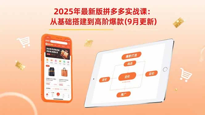 【精】2025年最新版拼多多实战课：从基础搭建到高阶爆款(9月更新