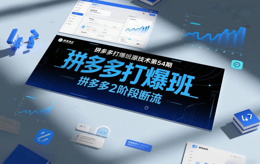 【精】拼多多打爆班原创技术第54期，拼多多2阶段断流