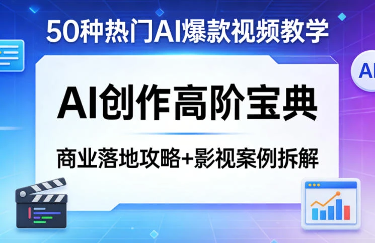 【精】2026 AI视频创作高阶宝典:50个热门爆款视频案例全拆解与商业落地实战教程 【精】2026 AI视频创作高阶宝典:50个热门爆款视频案例全拆解与商业落地实战教程