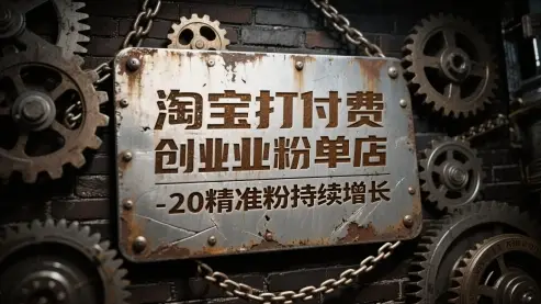 淘宝打付费创业粉单店每天稳定10-20精准粉持续增长【揭秘】